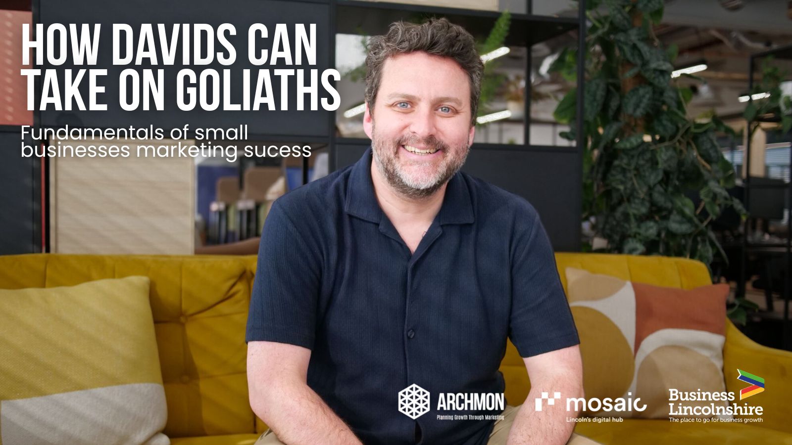 Simon Akers speaking at Mosaic’s marketing fundamentals event in Lincolnshire.