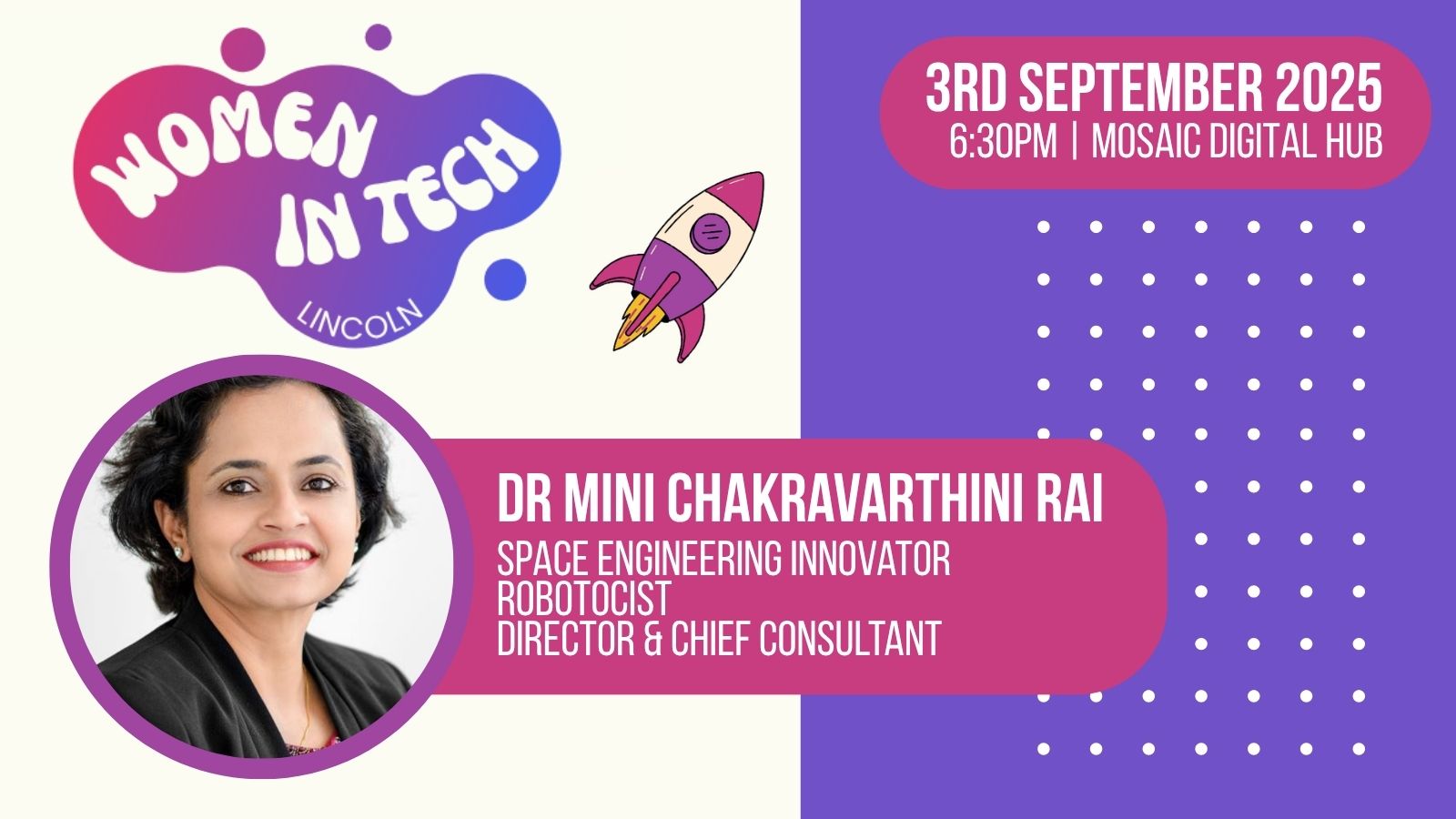 Women in Tech Lincoln Dr Mini Chakravathini Rai